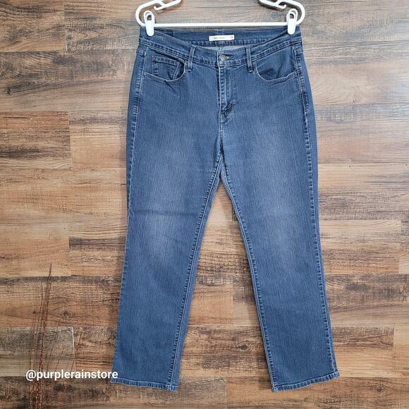 Levi's Jeans 10 S Straight 505 Mid Rise Medium Wash Stretch Denim Western Rodeo - Picture 1 of 12